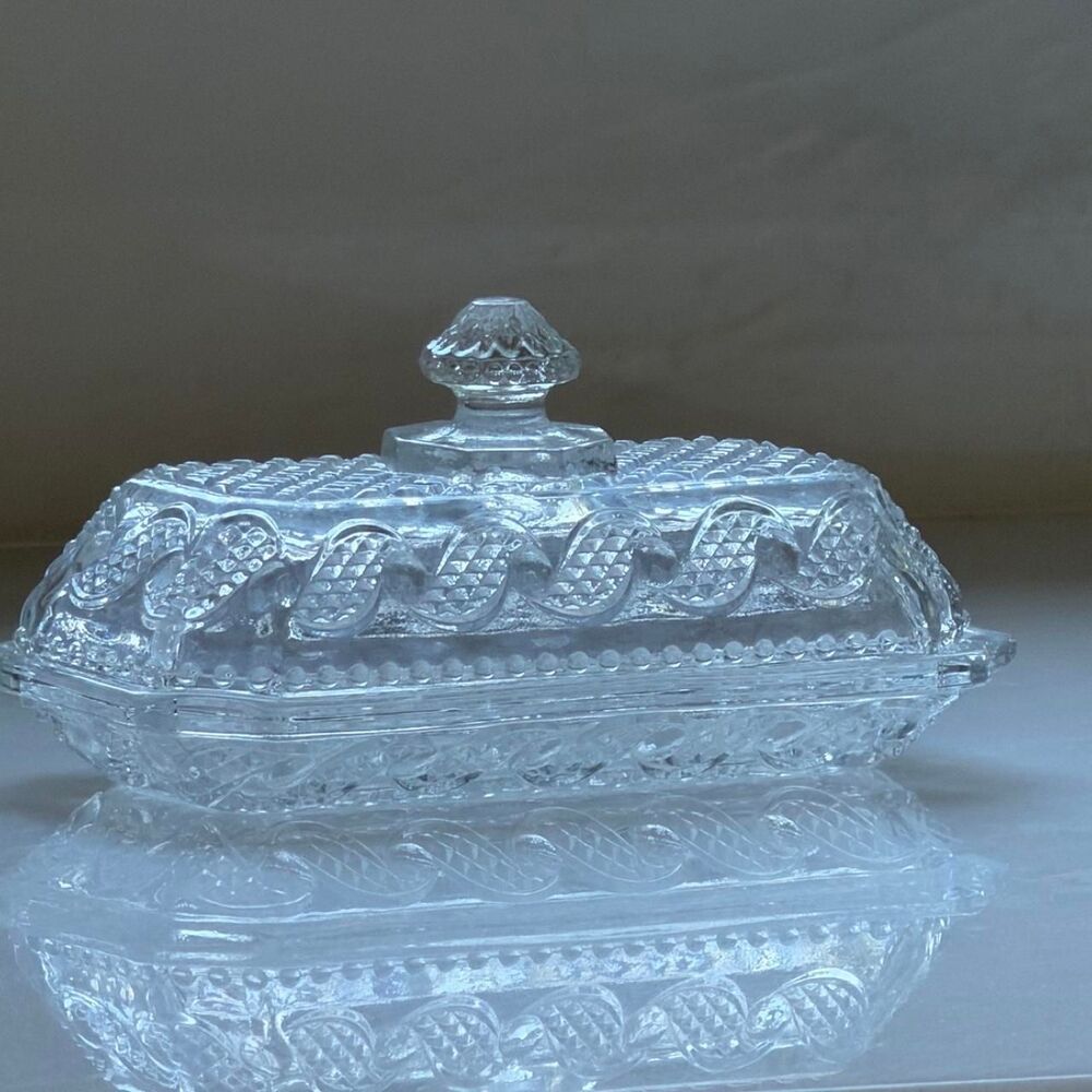 Vintage 1970's Avon Glass butter dish